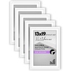 image:imageAmericanflat 11x14 Picture Frame 5Pack  Matted to 8x11  Black  Slim Molding construction Polished plexiglass front hangs vertical or horizontal sawtooth hangers includedWhite