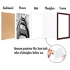 image:imageAmericanflat 11x14 Picture Frame 5Pack  Matted to 8x11  Black  Slim Molding construction Polished plexiglass front hangs vertical or horizontal sawtooth hangers includedMahogany