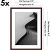 image:imageAmericanflat 11x14 Picture Frame 5Pack  Matted to 8x11  Black  Slim Molding construction Polished plexiglass front hangs vertical or horizontal sawtooth hangers includedMahogany