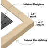 image:imageAmericanflat 11x14 Picture Frame 5Pack  Matted to 8x11  Black  Slim Molding construction Polished plexiglass front hangs vertical or horizontal sawtooth hangers includedNatural Oak