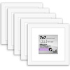 image:imageAmericanflat 11x14 Picture Frame 5Pack  Matted to 8x11  Black  Slim Molding construction Polished plexiglass front hangs vertical or horizontal sawtooth hangers includedWhite