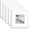 image:imageAmericanflat 11x14 Picture Frame 5Pack  Matted to 8x11  Black  Slim Molding construction Polished plexiglass front hangs vertical or horizontal sawtooth hangers includedWhite