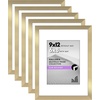 image:imageAmericanflat 11x14 Picture Frame 5Pack  Matted to 8x11  Black  Slim Molding construction Polished plexiglass front hangs vertical or horizontal sawtooth hangers includedGold