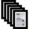 image:imageAmericanflat 11x14 Picture Frame 5Pack  Matted to 8x11  Black  Slim Molding construction Polished plexiglass front hangs vertical or horizontal sawtooth hangers includedBlack