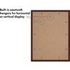 image:imageAmericanflat 11x14 Picture Frame 5Pack  Matted to 8x11  Black  Slim Molding construction Polished plexiglass front hangs vertical or horizontal sawtooth hangers includedMahogany