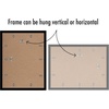 image:imageAmericanflat 11x14 Picture Frame 5Pack  Matted to 8x11  Black  Slim Molding construction Polished plexiglass front hangs vertical or horizontal sawtooth hangers includedBlack