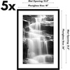 image:imageAmericanflat 11x14 Picture Frame 5Pack  Matted to 8x11  Black  Slim Molding construction Polished plexiglass front hangs vertical or horizontal sawtooth hangers includedBlack