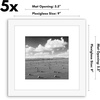 image:imageAmericanflat 11x14 Picture Frame 5Pack  Matted to 8x11  Black  Slim Molding construction Polished plexiglass front hangs vertical or horizontal sawtooth hangers includedWhite