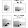 image:imageAmericanflat 11x14 Picture Frame 5Pack  Matted to 8x11  Black  Slim Molding construction Polished plexiglass front hangs vertical or horizontal sawtooth hangers includedWhite