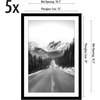 image:imageAmericanflat 11x14 Picture Frame 5Pack  Matted to 8x11  Black  Slim Molding construction Polished plexiglass front hangs vertical or horizontal sawtooth hangers includedBlack