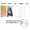 image:imageAmericanflat 11x14 Picture Frame 5Pack  Matted to 8x11  Black  Slim Molding construction Polished plexiglass front hangs vertical or horizontal sawtooth hangers includedWhite