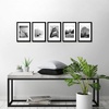 image:imageAmericanflat 11x14 Picture Frame 5Pack  Matted to 8x11  Black  Slim Molding construction Polished plexiglass front hangs vertical or horizontal sawtooth hangers includedBlack