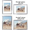 image:imageAmericanflat 11x14 Picture Frame 5Pack  Matted to 8x11  Black  Slim Molding construction Polished plexiglass front hangs vertical or horizontal sawtooth hangers includedSilver