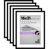 image:imageAmericanflat 11x14 Picture Frame 5Pack  Matted to 8x11  Black  Slim Molding construction Polished plexiglass front hangs vertical or horizontal sawtooth hangers includedBlack