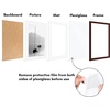 image:imageAmericanflat 11x14 Picture Frame 5Pack  Matted to 8x11  Black  Slim Molding construction Polished plexiglass front hangs vertical or horizontal sawtooth hangers includedMahogany