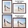 image:imageAmericanflat 11x14 Picture Frame 5Pack  Matted to 8x11  Black  Slim Molding construction Polished plexiglass front hangs vertical or horizontal sawtooth hangers includedMahogany