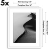 image:imageAmericanflat 11x14 Picture Frame 5Pack  Matted to 8x11  Black  Slim Molding construction Polished plexiglass front hangs vertical or horizontal sawtooth hangers includedWhite