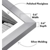 image:imageAmericanflat 11x14 Picture Frame 5Pack  Matted to 8x11  Black  Slim Molding construction Polished plexiglass front hangs vertical or horizontal sawtooth hangers includedSilver