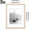 image:imageAmericanflat 11x14 Picture Frame 5Pack  Matted to 8x11  Black  Slim Molding construction Polished plexiglass front hangs vertical or horizontal sawtooth hangers includedNatural Oak