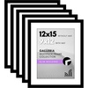 image:imageAmericanflat 11x14 Picture Frame 5Pack  Matted to 8x11  Black  Slim Molding construction Polished plexiglass front hangs vertical or horizontal sawtooth hangers includedBlack