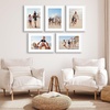image:imageAmericanflat 11x14 Picture Frame 5Pack  Matted to 8x11  Black  Slim Molding construction Polished plexiglass front hangs vertical or horizontal sawtooth hangers includedWhite