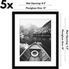 image:imageAmericanflat 11x14 Picture Frame 5Pack  Matted to 8x11  Black  Slim Molding construction Polished plexiglass front hangs vertical or horizontal sawtooth hangers includedBlack