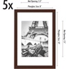 image:imageAmericanflat 11x14 Picture Frame 5Pack  Matted to 8x11  Black  Slim Molding construction Polished plexiglass front hangs vertical or horizontal sawtooth hangers includedMahogany