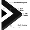 image:imageAmericanflat 11x14 Picture Frame 5Pack  Matted to 8x11  Black  Slim Molding construction Polished plexiglass front hangs vertical or horizontal sawtooth hangers includedBlack