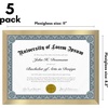 image:imageAmericanflat 11x14 Picture Frame 5Pack  Matted to 8x11  Black  Slim Molding construction Polished plexiglass front hangs vertical or horizontal sawtooth hangers includedGold