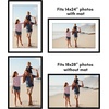 image:imageAmericanflat 11x14 Picture Frame 5Pack  Matted to 8x11  Black  Slim Molding construction Polished plexiglass front hangs vertical or horizontal sawtooth hangers includedBlack