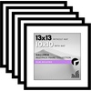 image:imageAmericanflat 11x14 Picture Frame 5Pack  Matted to 8x11  Black  Slim Molding construction Polished plexiglass front hangs vertical or horizontal sawtooth hangers includedBlack