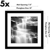 image:imageAmericanflat 11x14 Picture Frame 5Pack  Matted to 8x11  Black  Slim Molding construction Polished plexiglass front hangs vertical or horizontal sawtooth hangers includedBlack