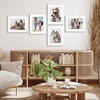 image:imageAmericanflat 11x14 Picture Frame 5Pack  Matted to 8x11  Black  Slim Molding construction Polished plexiglass front hangs vertical or horizontal sawtooth hangers includedWhite