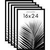 image:imageAmericanflat 11x14 Picture Frame 5Pack  Matted to 8x11  Black  Slim Molding construction Polished plexiglass front hangs vertical or horizontal sawtooth hangers includedBlack