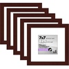 image:imageAmericanflat 11x14 Picture Frame 5Pack  Matted to 8x11  Black  Slim Molding construction Polished plexiglass front hangs vertical or horizontal sawtooth hangers includedMahogany