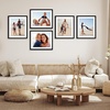 image:imageAmericanflat 11x14 Picture Frame 5Pack  Matted to 8x11  Black  Slim Molding construction Polished plexiglass front hangs vertical or horizontal sawtooth hangers includedBlack
