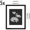 image:imageAmericanflat 11x14 Picture Frame 5Pack  Matted to 8x11  Black  Slim Molding construction Polished plexiglass front hangs vertical or horizontal sawtooth hangers includedBlack