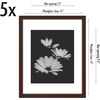 image:imageAmericanflat 11x14 Picture Frame 5Pack  Matted to 8x11  Black  Slim Molding construction Polished plexiglass front hangs vertical or horizontal sawtooth hangers includedMahogany