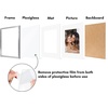 image:imageAmericanflat 11x14 Picture Frame 5Pack  Matted to 8x11  Black  Slim Molding construction Polished plexiglass front hangs vertical or horizontal sawtooth hangers includedSilver