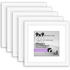 image:imageAmericanflat 11x14 Picture Frame 5Pack  Matted to 8x11  Black  Slim Molding construction Polished plexiglass front hangs vertical or horizontal sawtooth hangers includedWhite