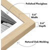 image:imageAmericanflat 11x14 Picture Frame 5Pack  Matted to 8x11  Black  Slim Molding construction Polished plexiglass front hangs vertical or horizontal sawtooth hangers includedNatural Oak