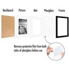 image:imageAmericanflat 11x14 Picture Frame 5Pack  Matted to 8x11  Black  Slim Molding construction Polished plexiglass front hangs vertical or horizontal sawtooth hangers includedBlack