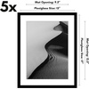 image:imageAmericanflat 11x14 Picture Frame 5Pack  Matted to 8x11  Black  Slim Molding construction Polished plexiglass front hangs vertical or horizontal sawtooth hangers includedBlack