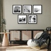 image:imageAmericanflat 11x14 Picture Frame 5Pack  Matted to 8x11  Black  Slim Molding construction Polished plexiglass front hangs vertical or horizontal sawtooth hangers includedBlack