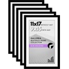 image:imageAmericanflat 11x14 Picture Frame 5Pack  Matted to 8x11  Black  Slim Molding construction Polished plexiglass front hangs vertical or horizontal sawtooth hangers includedBlack