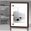 image:imageAmericanflat 11x14 Picture Frame 5Pack  Matted to 8x11  Black  Slim Molding construction Polished plexiglass front hangs vertical or horizontal sawtooth hangers includedMahogany