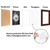 image:imageAmericanflat 11x14 Picture Frame 5Pack  Matted to 8x11  Black  Slim Molding construction Polished plexiglass front hangs vertical or horizontal sawtooth hangers includedMahogany