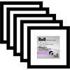 image:imageAmericanflat 11x14 Picture Frame 5Pack  Matted to 8x11  Black  Slim Molding construction Polished plexiglass front hangs vertical or horizontal sawtooth hangers includedBlack