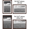 image:imageAmericanflat 11x14 Picture Frame 5Pack  Matted to 8x11  Black  Slim Molding construction Polished plexiglass front hangs vertical or horizontal sawtooth hangers includedMahogany