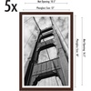 image:imageAmericanflat 11x14 Picture Frame 5Pack  Matted to 8x11  Black  Slim Molding construction Polished plexiglass front hangs vertical or horizontal sawtooth hangers includedMahogany